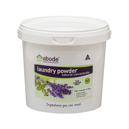 Abode Laundry Powder (front Top) Wild Lav Mint Bucket 4kg