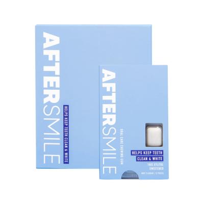 Aftersmile Oral Care Whitening Chewing Gum Mint 12pc X 10