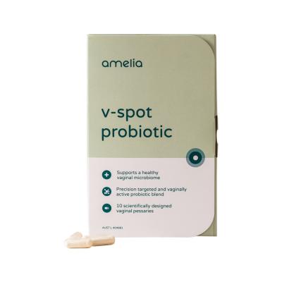 Amelia V Spot Probiotic Vaginal Pessaries X 10 Pack
