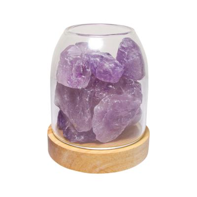 Amrita Court Diffuser Aurora Wood Base W Light Amethyst