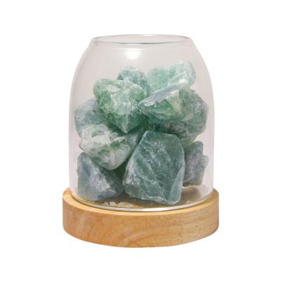 Amrita Court Diffuser Aurora Wood Base W Light Grn Calcite