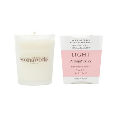Aromaworks Light Candle Basil And Lime Small 75g