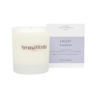 Aromaworks Light Candle Petitgrain Lavend Medium 220g