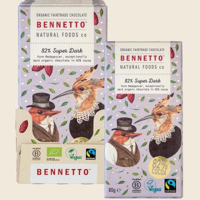 Organic Dark Chocolate 82% Super Dark 12x80g