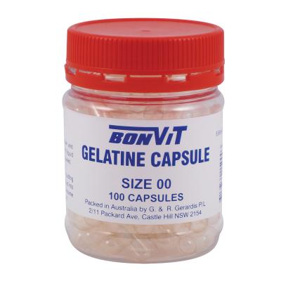 Bonvit Empty Gelatine Capsules Oo Size 100 Capsules