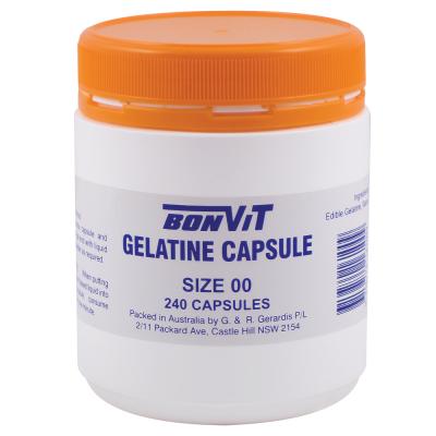 Bonvit Empty Gelatine Capsules Oo Size 240 Capsules
