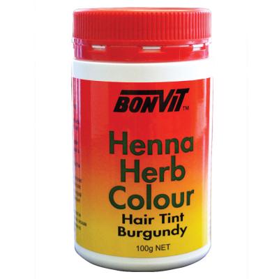 Bonvit Hair Tint Henna Herb Colour Burgundy 100g