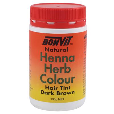 Bonvit Hair Tint Henna Herb Colour Dark Brown 100g