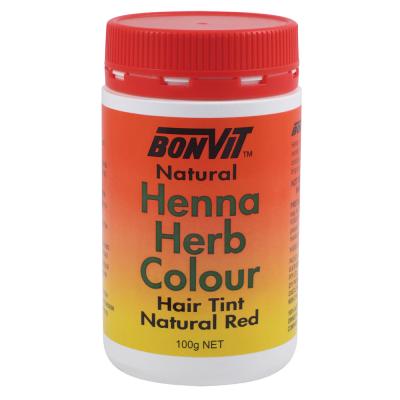 Bonvit Hair Tint Henna Herb Colour Natural Red 100g