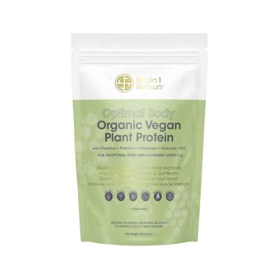 Brain And Brawn Optimal Body Organic Vegan Plant Protein Unflavoured 900g