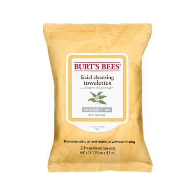Burts Bees Facial Cleansing Towelettes Normal Skin X 30 Pk