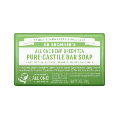 Dr. Bronner's Pure Castile Bar Soap (hemp) Green Tea 140g