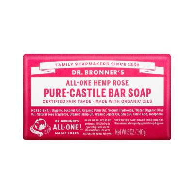 Dr. Bronner's Pure Castile Bar Soap (hemp All One) Rose 140g