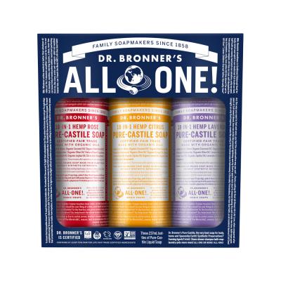 Dr. Bronners Pure Castile Soap Liq (hemp) Carnival 237mlx3pk