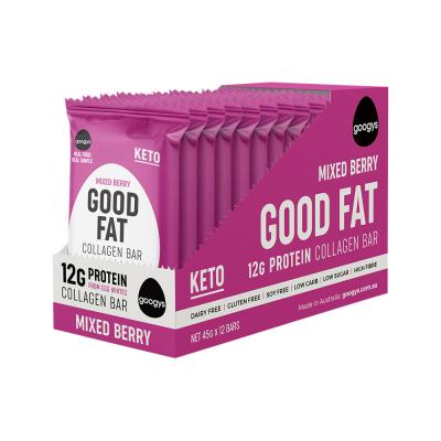 Googys Bar Collagen (good Fat) Mixed Berry 45g X 12 Disp