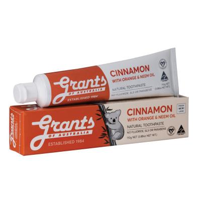 Grants Toothpaste Cinnamon With Orange And Neem Oil 110g