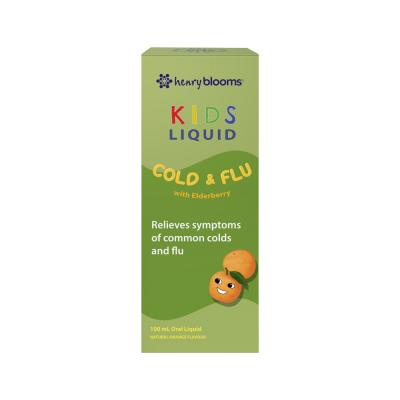 H.blooms Kids Liquid Cold And Flu Orange 100ml