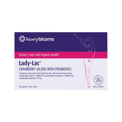 H.blooms Lady Lac Cranberry 60 000 With Probiotics 30c