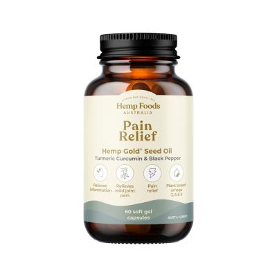 Hemp Foods Aust Pain Relief Hemp Seed Oil Gold Caps 60c