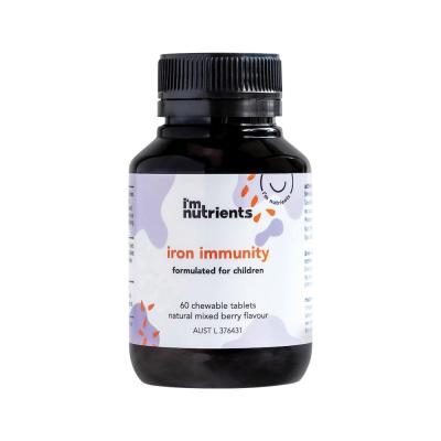 Im Nutrients Iron Immunity Chewable (tropical) 60t