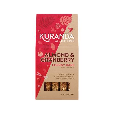 Kuranda Glut Free Energy Bars Almond Cranberry 35g X 5