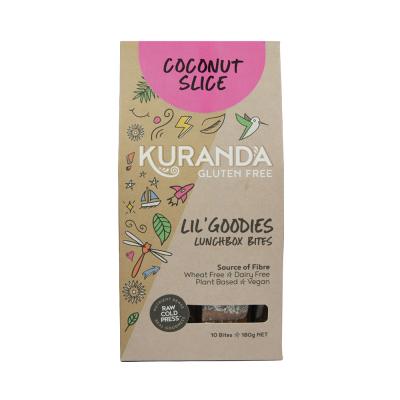 Kuranda Wholefoods Gluten Free Lil Goodies Lunchbox Bites Coconut Slice 18g X 10 Pack