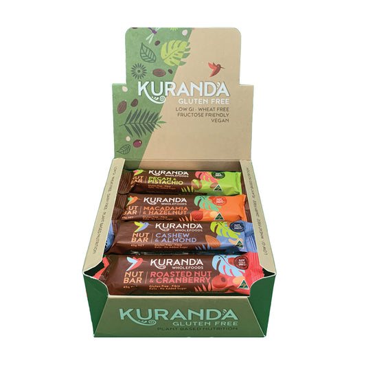 Kuranda Glut Free Nut Bars Mixed 45g X 16