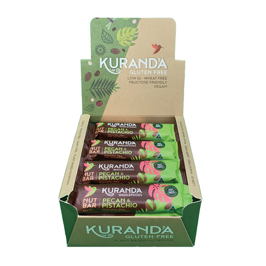 Kuranda Glut Free Nut Bars Pecan & Pistachio 45g X 16
