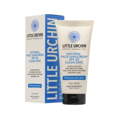 Little Urchin Natural Sunscrn Zinc Clear Face Spf 50 50g