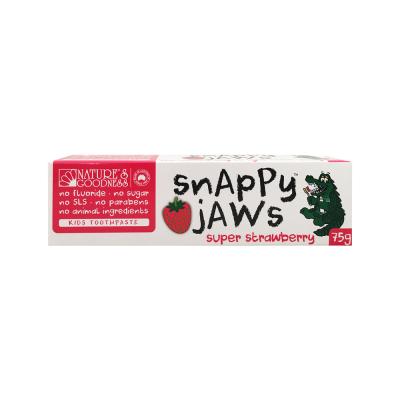 Nat Goodness Snappy Jaws Toothpaste Super Strawb 75g