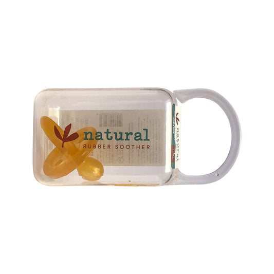 Nat Rubber Soother Round Dummy Large In Reusable Storer