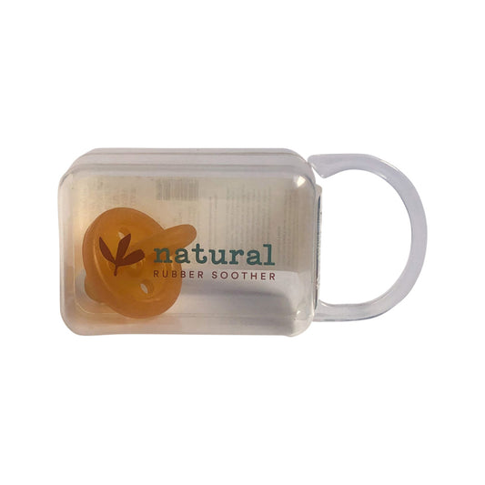Nat Rubber Soother Round Dummy Medium In Reusable Storer