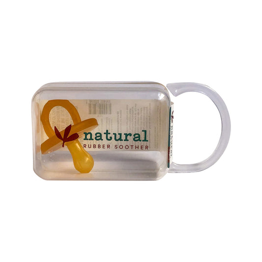 Nat Rubber Soother Round Dummy Small In Reusable Storer
