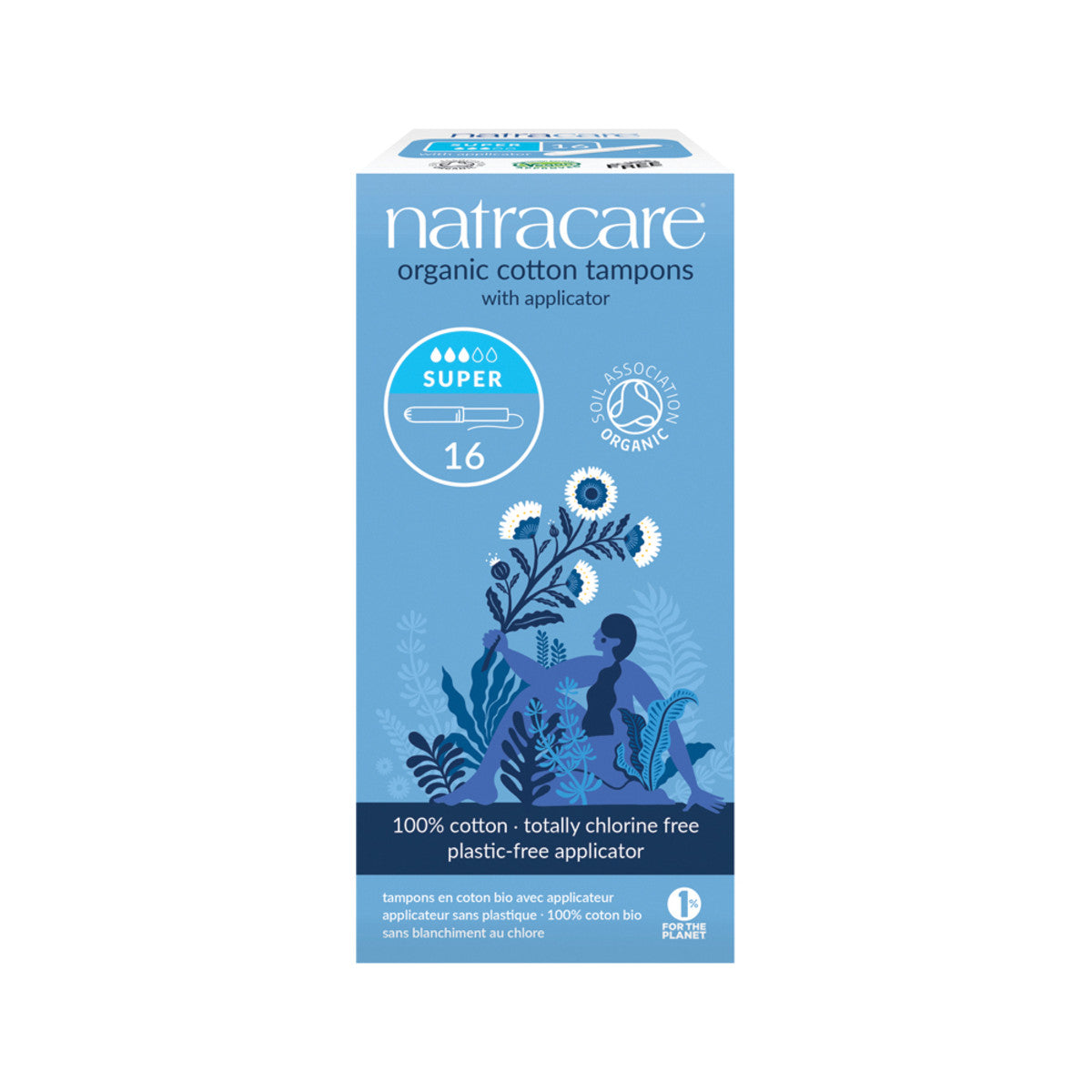 Natracare Tampons Org Cotton Super W Applicator X 16 Pack
