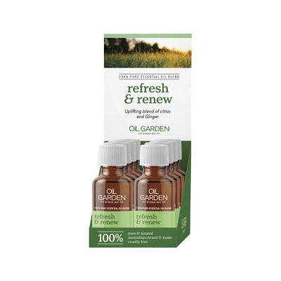 Oil Garden Essential Oil Blend Refresh & Renew 25ml X 8 Display  Sell Through