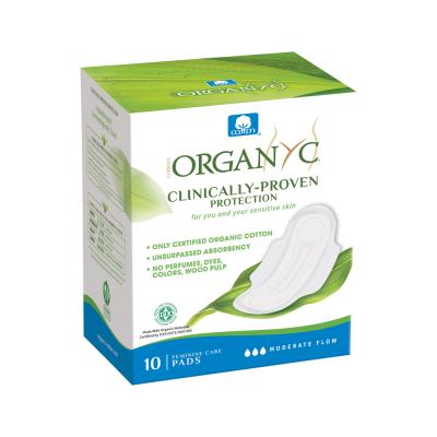 Organyc Org Pads Ultra Thin W Wings Moderate Flow X 10