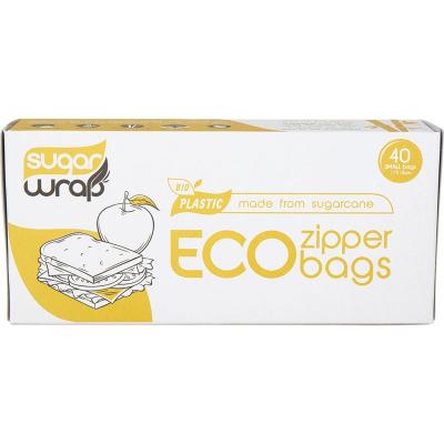 Eco Zipper Bags Made with Sugarcane Small 40pk