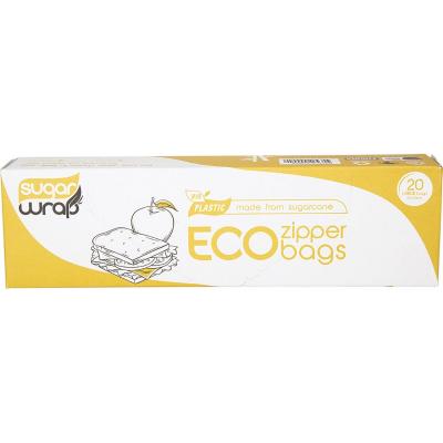 Eco Zipper Bags Made with Sugarcane Large 20pk