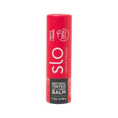 Slo Natural Beauty Lip Cheek Balm Tint Cherry Blush 8g