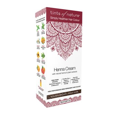 Tints Nature Henna Cream (hair Semi Perm) Golden Brwn 70ml
