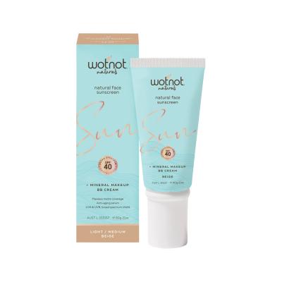 Wotnot Nat Sunscreen Face Spf 40 Min Makeup Bb Crm Beige 60g