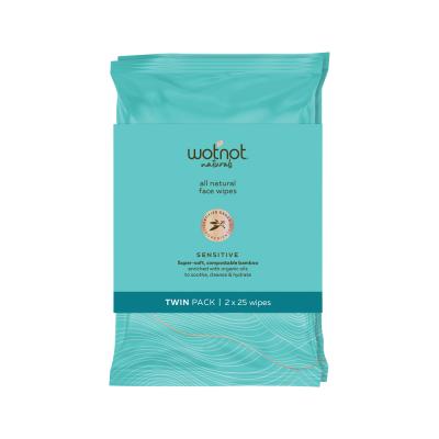 Wotnot Nat Wipes Face Sensitive Soft 25pack
