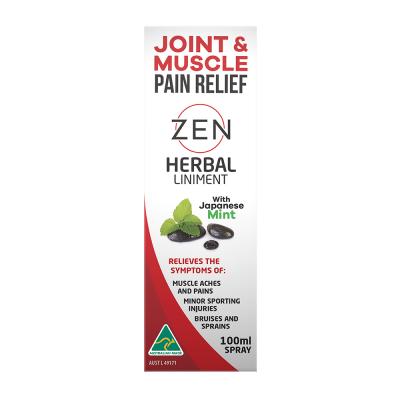 Zen Therapeutics Herbal Liniment (joint & Muscle Pain Relief) Spray 100ml